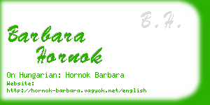 barbara hornok business card